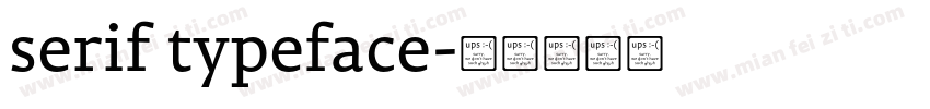 serif typeface字体转换